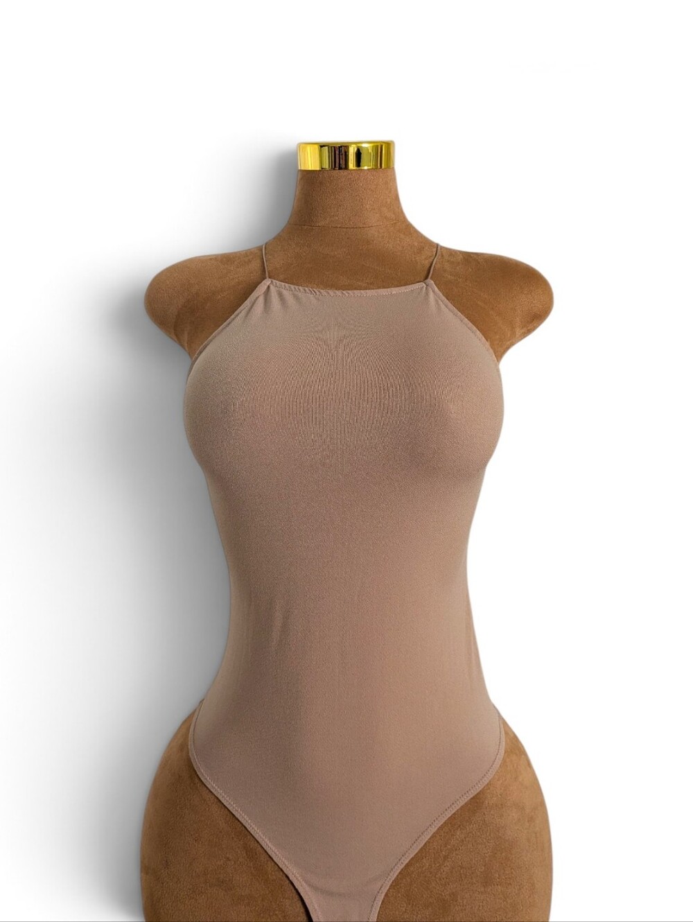 Forever 21 Tan Spaghetti Strap Halter Bodysuit